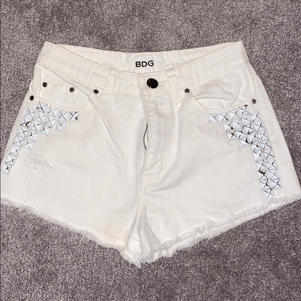 BDG urban outfitters white jean shorts